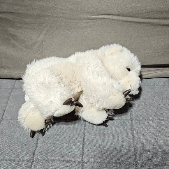 MJC 1988 Vintage Purr-Fection White Polar Bear Plush Stuffed Animal Small 8" - Picture 3 of 6